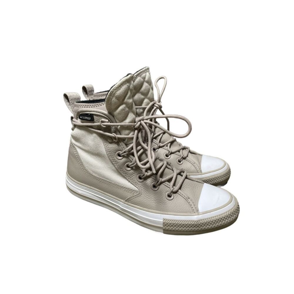 Converse Chuck Taylor Beige & White-Star All Terrain High-Top Sneakers (Unisex) - Picture 2 of 15